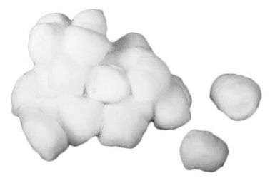 0.2g - bola de algodón médica absorbente 2g, inodoro blanco de la algodón estéril